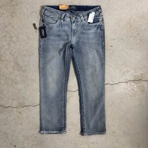 Silver Jeans Mid Rise Aiko Capri Cropped Light Wash - New w/ Tags $60